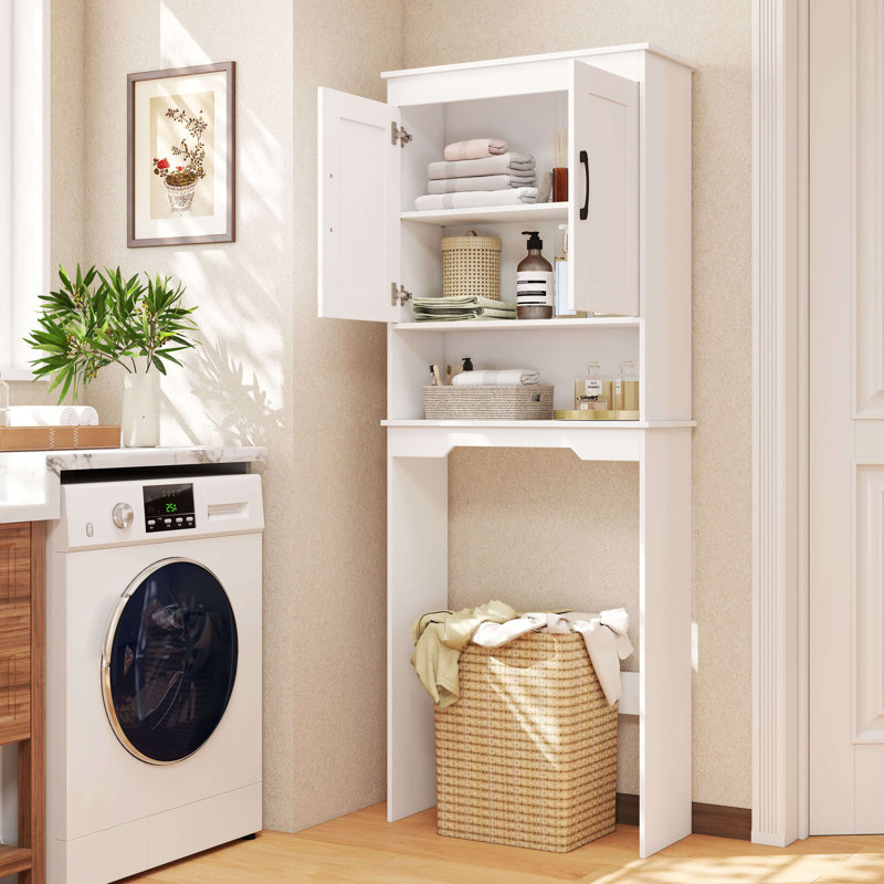 Bernelda 25" W x 66" H x 9.5" D Over-the-Toilet Storage
