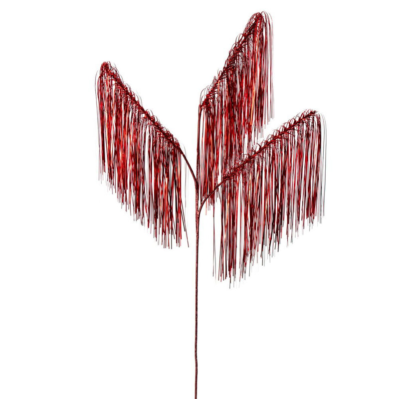 Tinsel Icicle Stems, Red