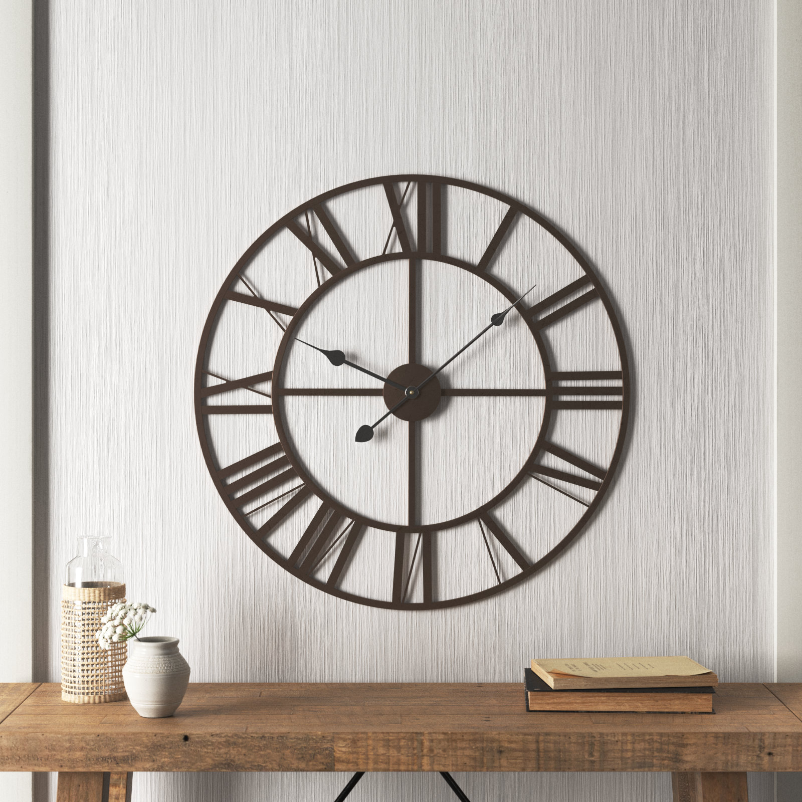 Metal Wall Clock, 30"