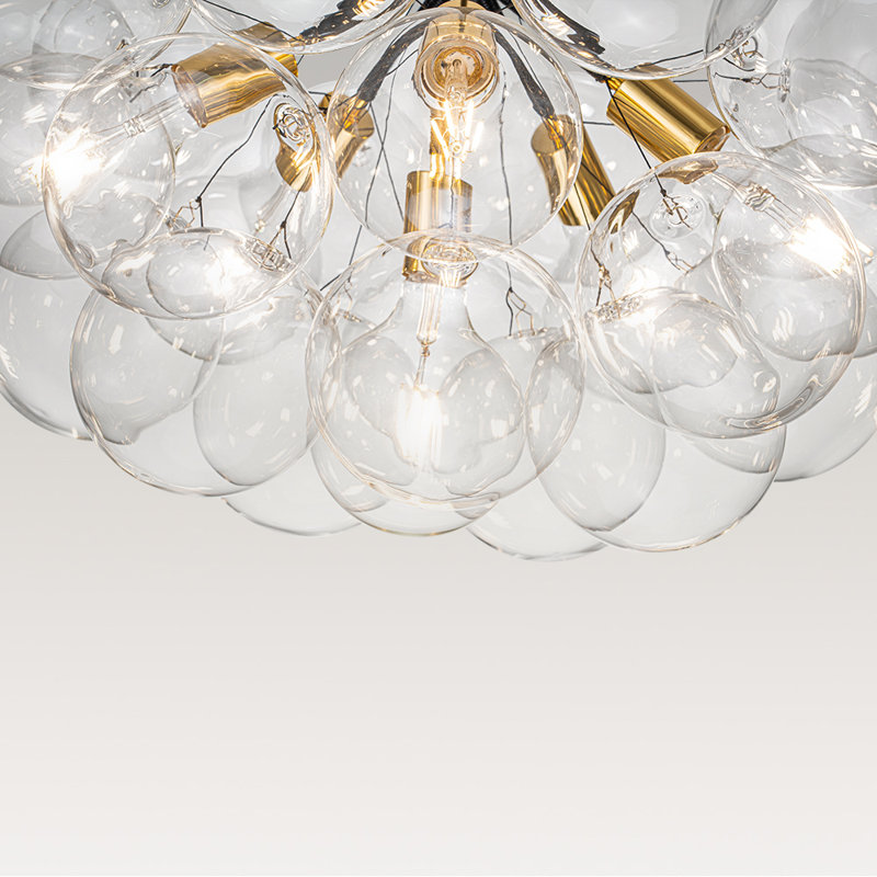 Meyana 6-Light Dimmable Chandelier, Gold/Black