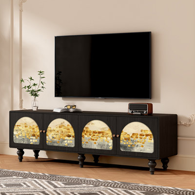 Durable Walnut Wood TV Cabinet