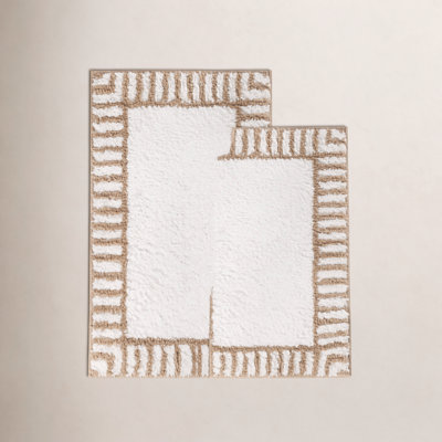 Ensemble de 2 tapis de salle de bain à poils longs Inaya