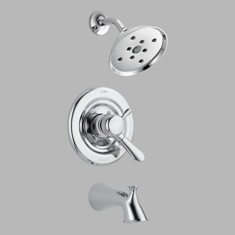Lahara Tub and Shower Faucet Trim with Lever Handles and Monitor, Chrome