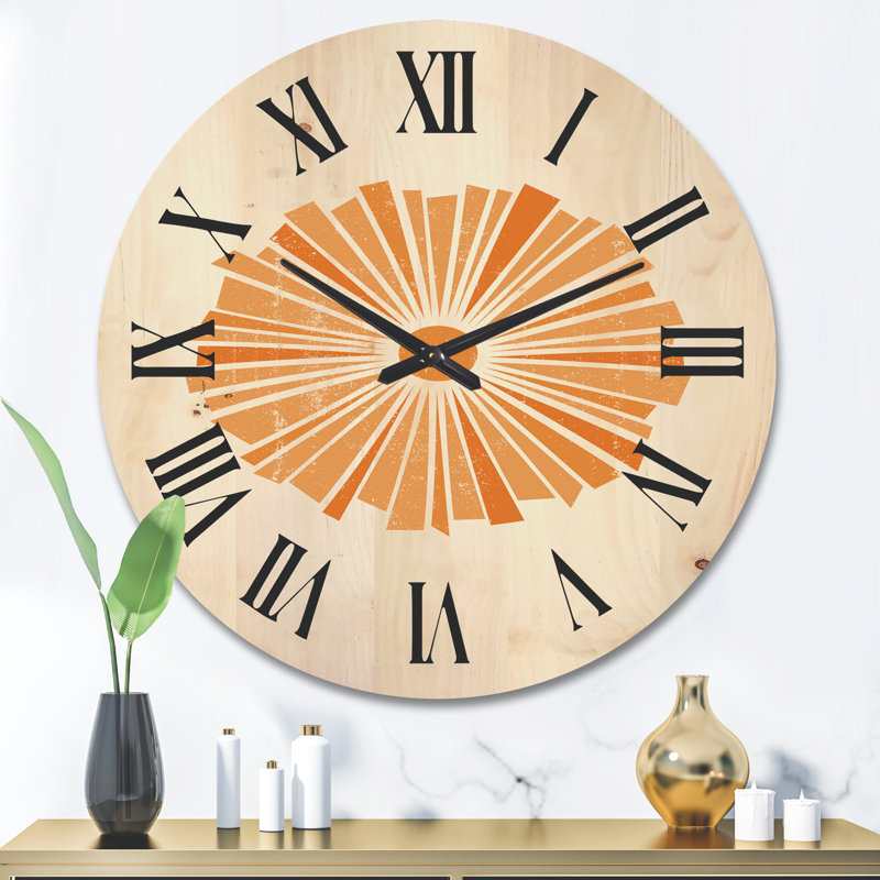 Horloge murale Minimal Radiant Sun I, Très grand