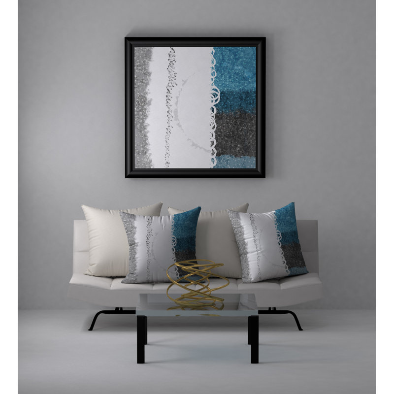 Housse de coussin carrée inégalée et insert, 24 po x 24 po