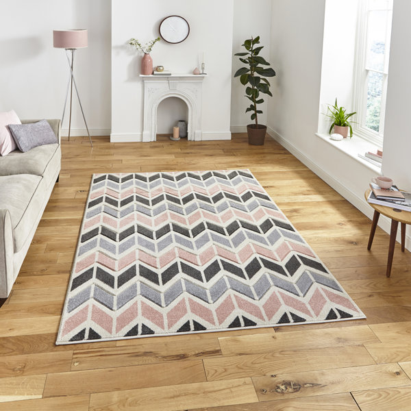 Ebern Designs Matrix area rug Machine Woven Rectangle Grey | Wayfair.co.uk
