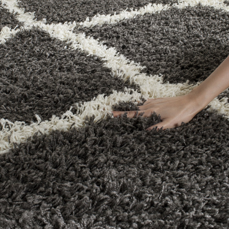 Rosalind Geometric Hand Woven Area Rug, Rectangle 183 x 274 cm