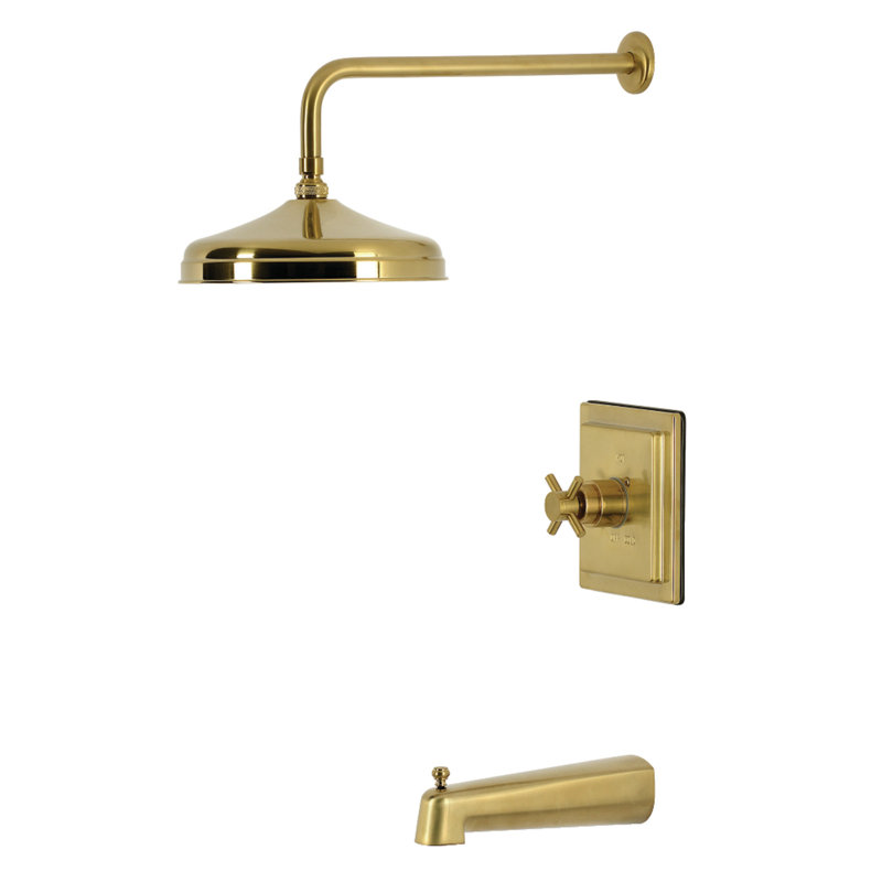 Kingston Brass Concord Single-Handle Pressure Balanced Tub and Shower Faucet, Polished Chrome