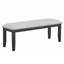 Ensemble de salle à manger 6 pièces de style contemporain en marbre véritable avec plateau rectangulaire et chaises capitonnées en bois massif-880713772