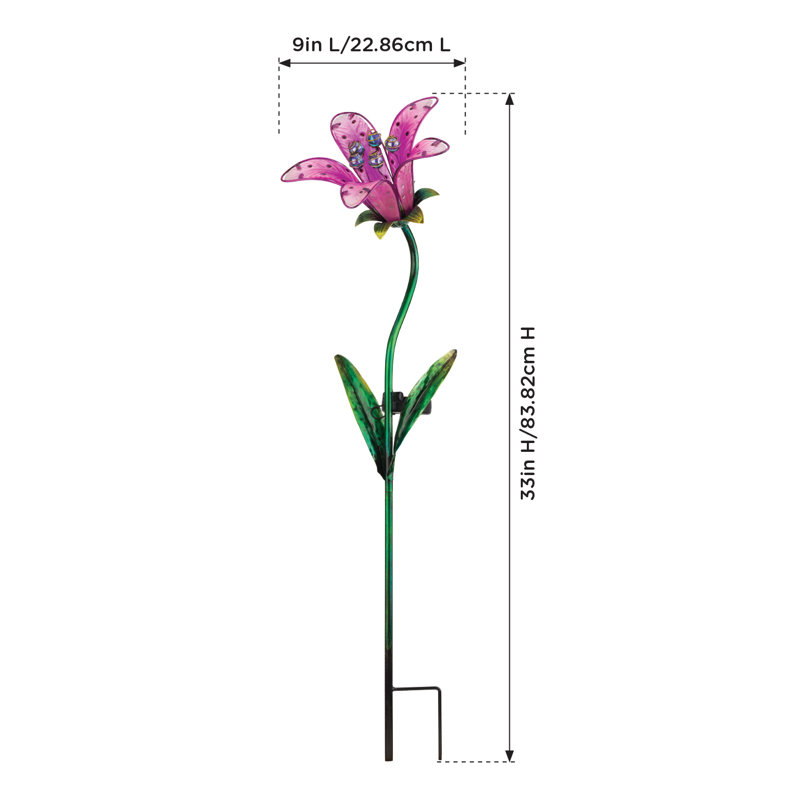 Narelle Tiger Lily Garden Stake, Pink