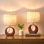 Lampe de table en bois massif 13,4 "pour chambre à coucher, salon, salle de lecture