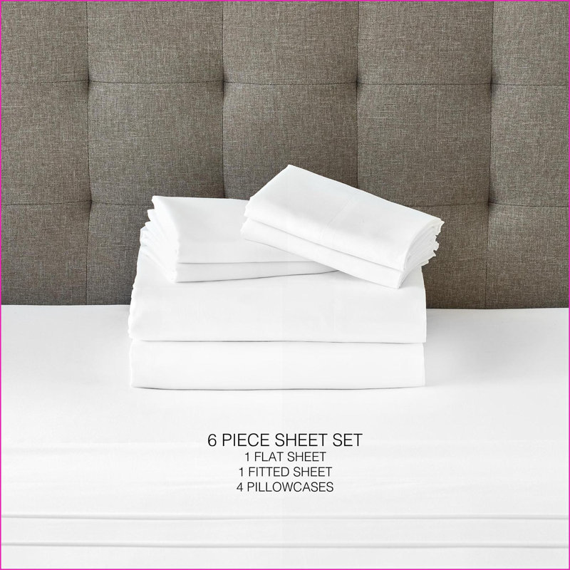Matelas | Ensemble de literie 12 pièces Restonic ComfortCare Acier | Noir et noir Imprimé blanc