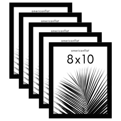 Picture Frame - Set of 5 - Photo Frame with Polished Plexiglass for Tabletop and Wall Display