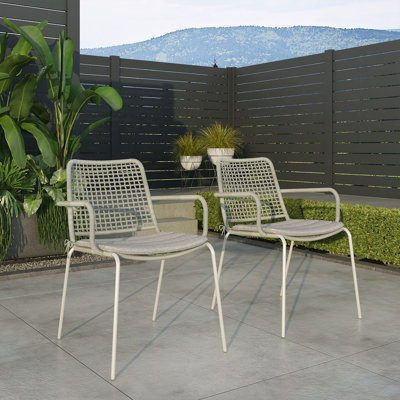 Chaise de patio avec accoudoirs como