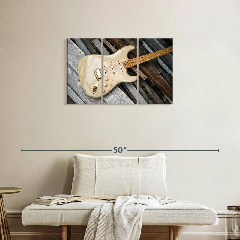 Guitare Abarca sur planches, H 20 po x l 33 po