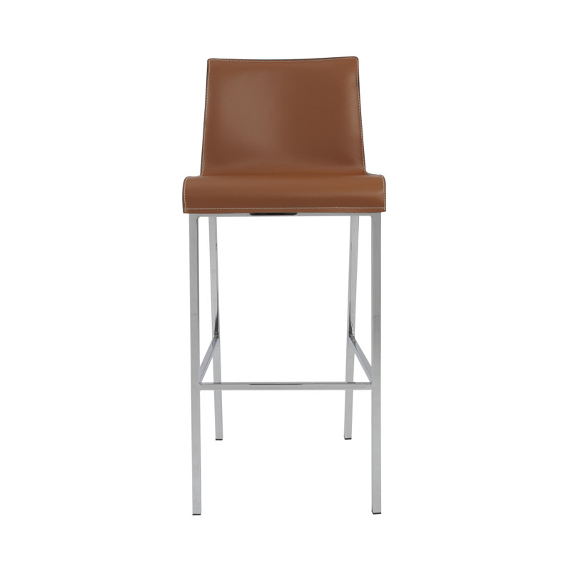 Tabouret de bar et de comptoir Vanissa, Tabouret de bar (siège d'une hauteur de 30,52 po), Similicuir gris