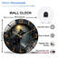 Horloge murale loup 12 po