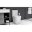 Toilette compacte en porcelaine blanche - 23 po de profondeur courte pour les petites salles de bain, double chasse, entretien facile, porcelaine silencieuse, 23 po de profondeur, chasse silencieuse, installation