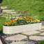 Ensemble de jardin rectangulaire surélevé en métal en acier galvanisé blanc éclatant, 76,75 x 24,5 x 11,75 pouces, boîte à fleurs à base ouverte avec bordure de sécurité
