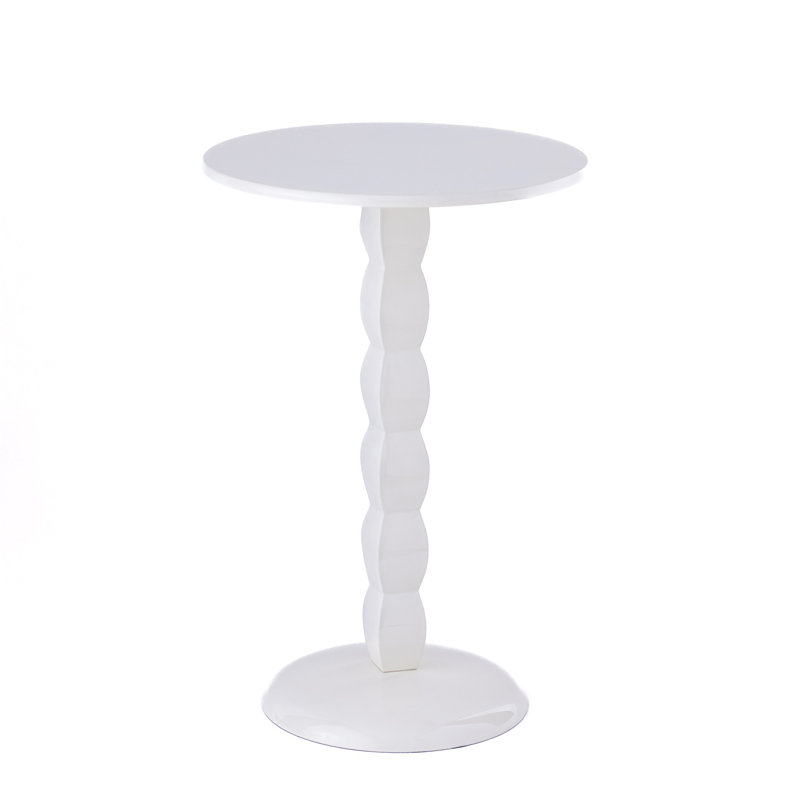 Aluminium White Side Table
