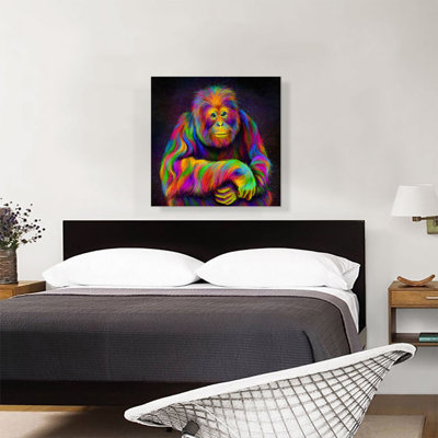 Orang-outan de la forêt tropicale de Singe, reproduction d'art sur toile tendue
