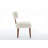 Set of 2 Modern Armless Dining Chairs with Curved Backrest, Fur Fabric, and Solid Wooden Legs for Elegant Seating