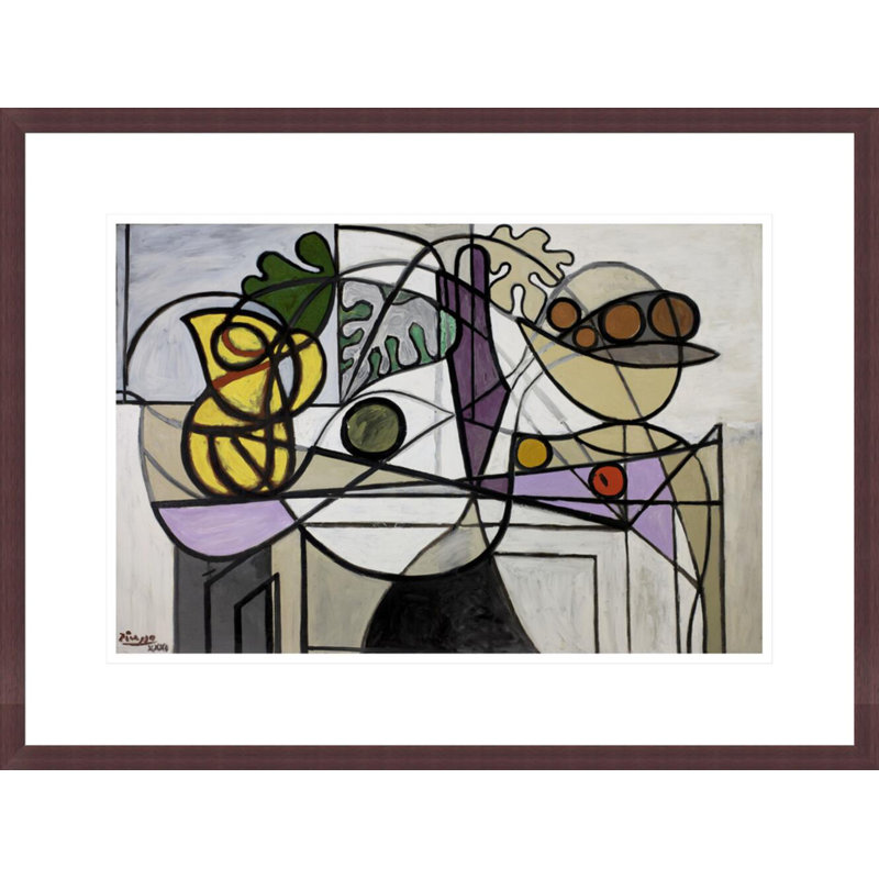 «Pitcher and Fruit Bowl» par Pablo Picasso, impression giclée sur cadre, H 16,38 po x l 21,75 po