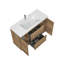 47 1/4 po L 19,5 / 8 po D Meuble-lavabo autoportant avec comptoir en résine -112301350