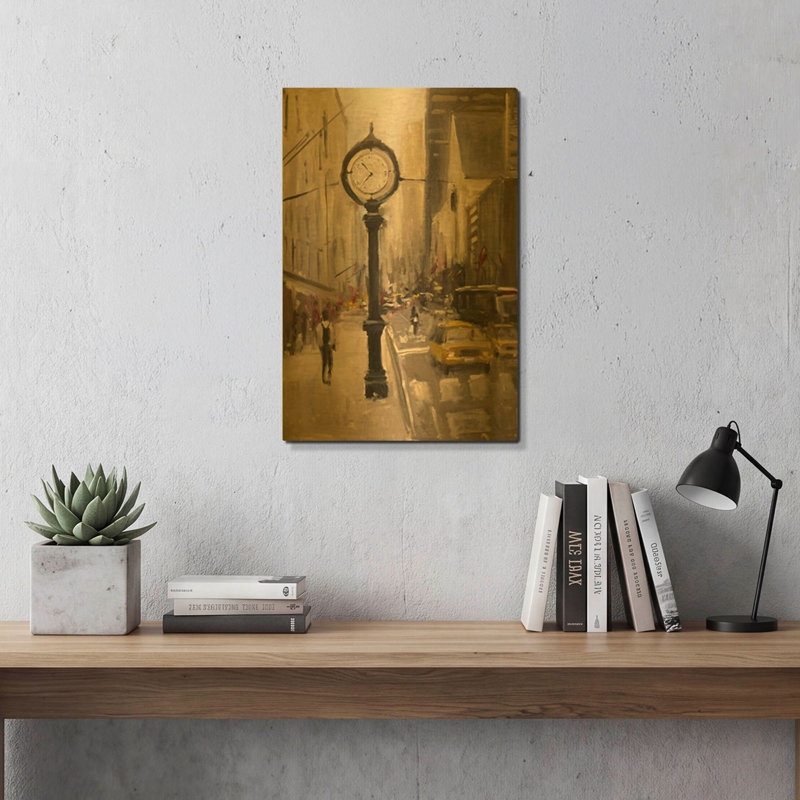 Tableau mural en métal doré « City Time » de JD, 40,6 cm x 61 cm, 16 po x 24 po