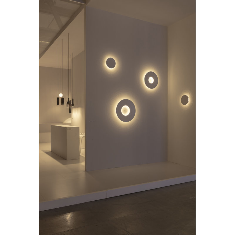 Umbra Round Wall Sconce, 23.6" H x 23.6" W x 3" D