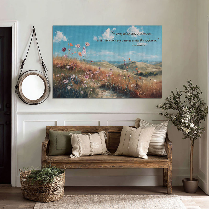 Art mural en toile grand format Bloom in Time - Décoration de salon, de chambre à coucher ou de bureau, L 60 po x H 40 po