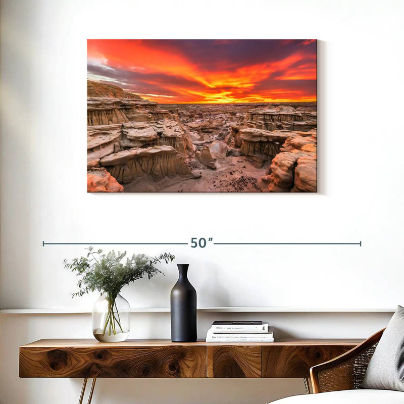 Coucher de soleil à Alvord, Nouveau-Mexique, H 24 po x l 36 po