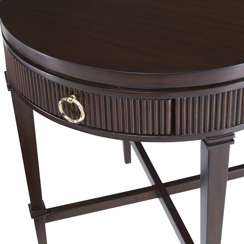 Solid Wood End Table with Storage