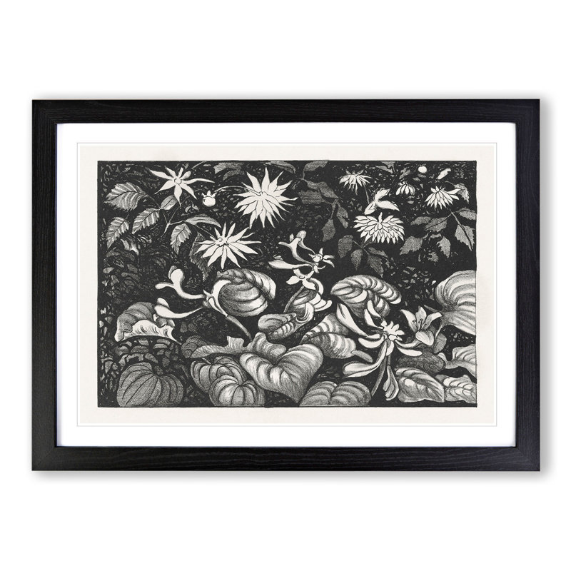 Wild Flowers by Theo Van Hoytema - Picture Frame Painting, 27cm H x 36cm W x 2cm D, Black Framed