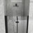 34 In. W X 72 In. Bifold Semi-Frameless Shower Door In Matte Black Finish