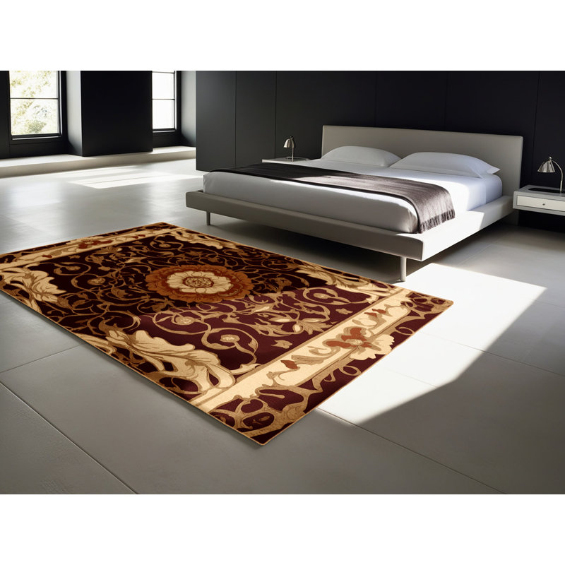 Opulent Scroll Rug, Round 8'