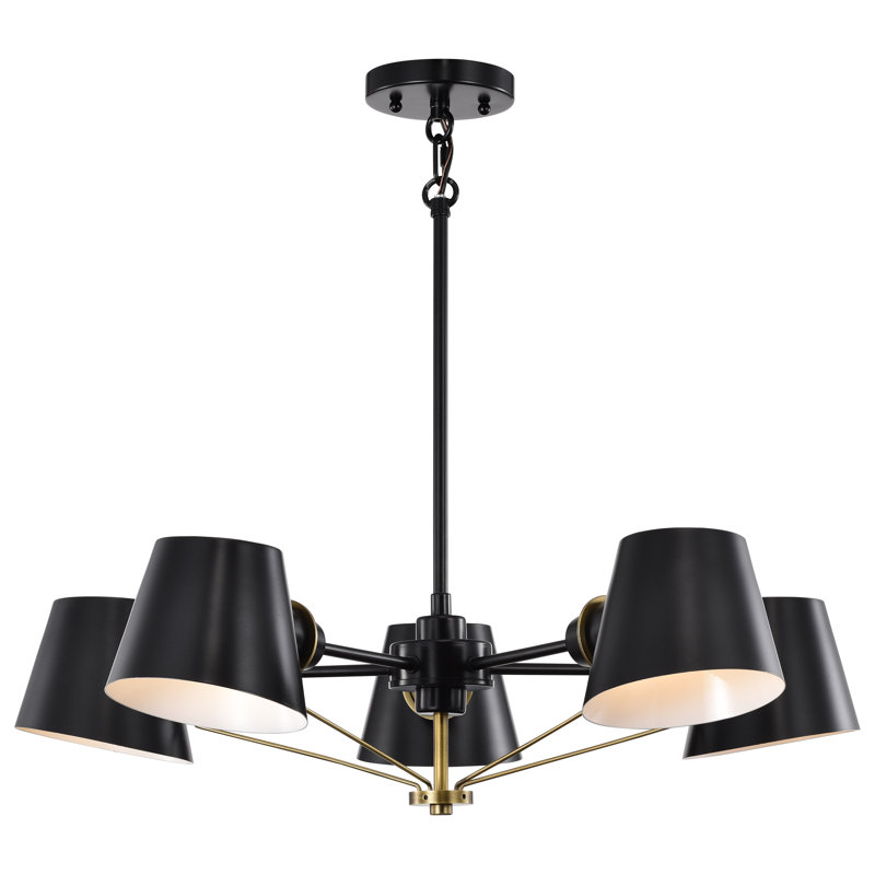 Lustre linéaire moderne Spoutnik à 5 lumières Baxter
