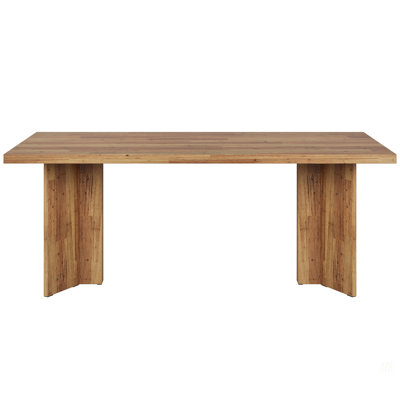 63" Farmhouse Executive Desk – Vintage Wood Computer Workstation With Thickened Tabletop, Large Writing & Conference Table For Home Office Or Study, Walnut Brown Finish
