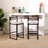 Set Of 2 Handwoven Bar Stools With Backrest, Counter Height, Durable Paper Rope Woven Dining Stool For Kitchen And Home, Bar Stool-618755238