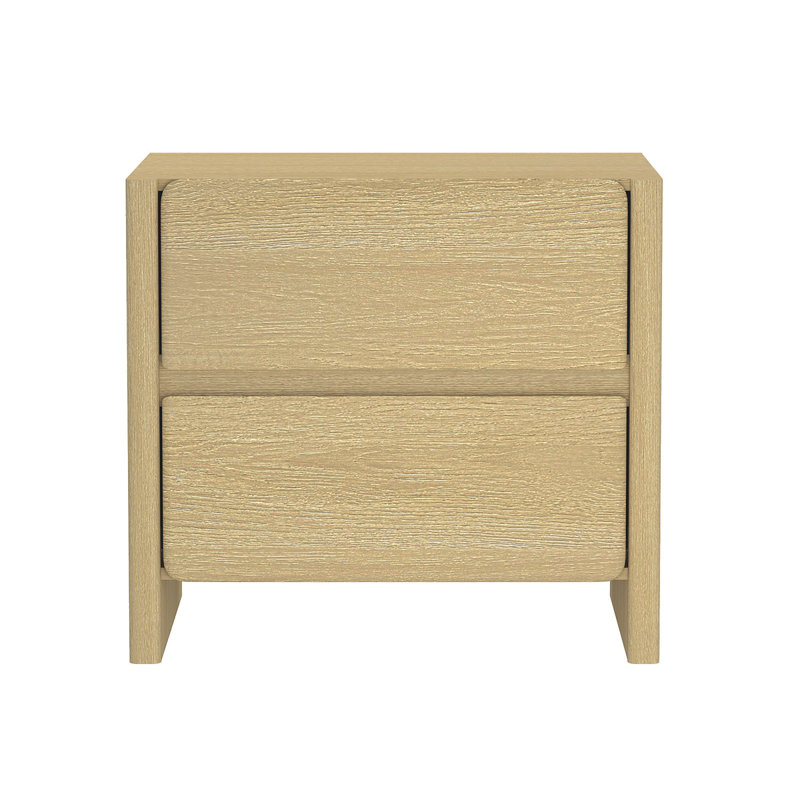 Table de chevet 24 po Linda en chêne naturel (2 tiroirs), Chêne