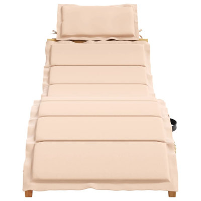 Toddrick Outdoor Wood Chaise Lounge , Cushion Included