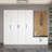 Modern Hall Stand, White, 106.3 x 82.7 x 13.8 inches | 100% Melamine Coated Particle Board, Thickness: 0.7 inches | Stylish Storage Solution for Entryway, Durable & Sleek Design, Perfect for Home Decor-102346919