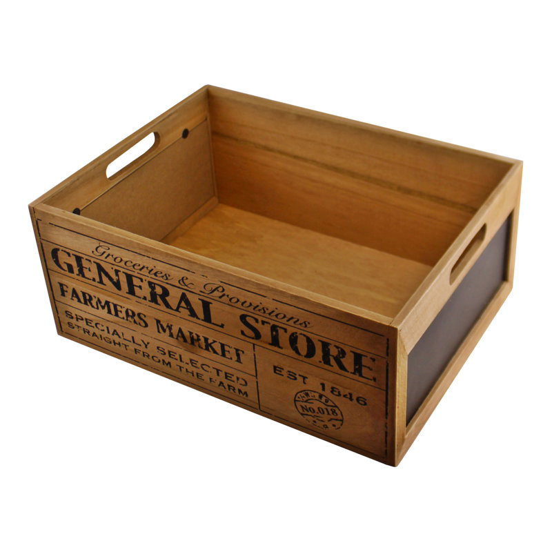 August Grove Solid Wood Decorative Bin