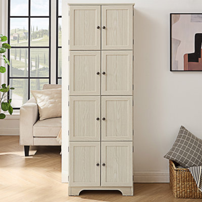 Freestanding Tall Storage Cabinet with Doors
