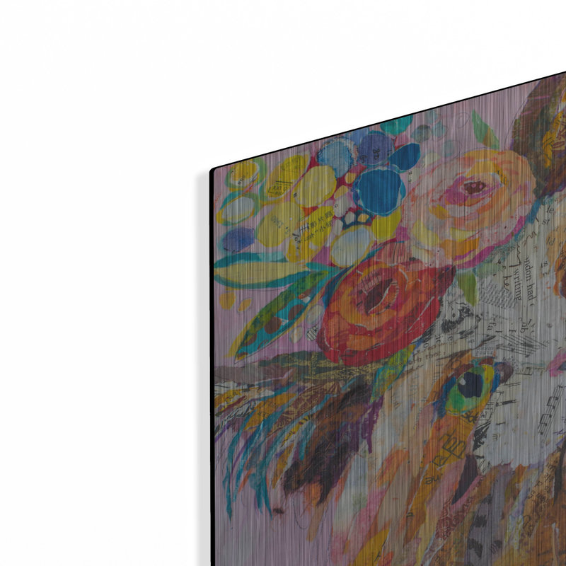 «Floral Cat» par St. Hilaire Elizabeth, H 12 po x l 12 po