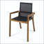 Chaise en maille et bois Belfast avec finition teck-130117402
