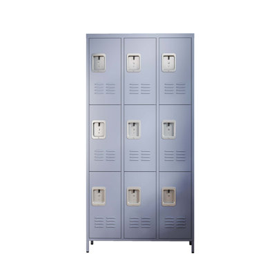 9 Door 72"H Metal Lockers With Lock For Employees,School,Office,Gym,Bedroom,Storage Locker Cabinet,Assembly Required