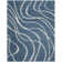 Ashal Abstract Shag Light Blue/Cream Area Rug