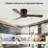 42 Inch Ceiling Fan No Light With Remote Control, Low Profile Flush Mount Ceiling Fan Without Light,Noiseless Reversible DC Motor With Timer