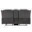 Fauteuil inclinable manuel pour 2 personnes avec une boîte de rangement et deux porte-gobelets